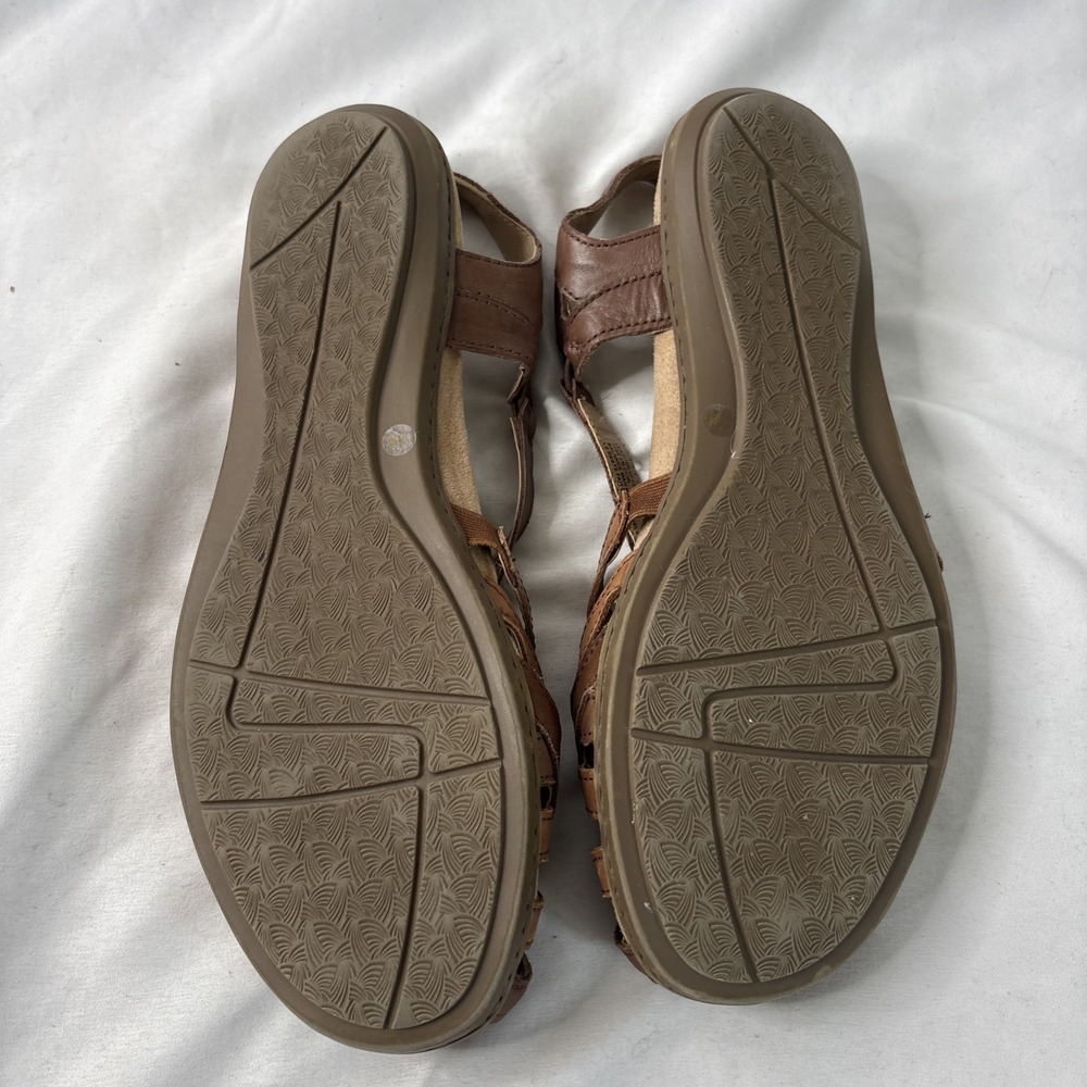 Earth Origins Belle Brielle Leather Upper Woven Straps Comfort Sandals Size 10 M - Picture 9 of 9